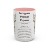 15oz-portuguese-podengo-pequeno-mug-writeup-pink 15oz Portuguese Podengo Pequeno Mug, Pink, front view
