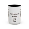 15oz Portuguese Water Dog Dog Dad Mug, Black, front view