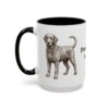 15oz Portuguese Water Dog Dog Dad Mug, Black, left side view