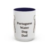 15oz Portuguese Water Dog Dog Dad Mug, Navy, front view