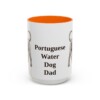 15oz Portuguese Water Dog Dog Dad Mug, Orange, front view