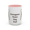 15oz Portuguese Water Dog Dog Dad Mug, Pink, front view