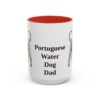 15oz Portuguese Water Dog Dog Dad Mug, Red, front view