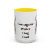 15oz Portuguese Water Dog Dog Dad Mug, Yellow, front view