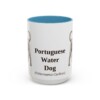 15oz-portuguese-water-dog-mug-latin-light-blue 15oz Portuguese Water Dog Latin Mug, Light Blue, front view