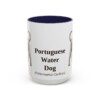 15oz-portuguese-water-dog-mug-latin-navy 15oz Portuguese Water Dog Latin Mug, Navy, front view