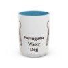 15oz Portuguese Water Dog Mug, Light Blue, front view