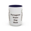 15oz-portuguese-water-dog-mug-mom-navy 15oz Portuguese Water Dog Dog Mom Mug, Navy, front view
