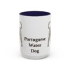 15oz Portuguese Water Dog Mug, Navy, front view