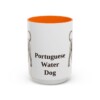 15oz Portuguese Water Dog Mug, Orange, front view