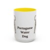15oz Portuguese Water Dog Mug, Yellow, front view