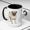 15oz Pug Mug, Black, lifestyle photo