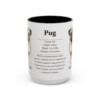 15oz Pug Mug, Black, front view