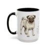 15oz Pug Mug, Black, left side view