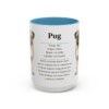 15oz Pug Mug, Light Blue, front view