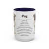 15oz Pug Mug, Navy, front view