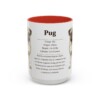 15oz Pug Mug, Red, front view