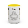 15oz Pug Mug, Yellow, front view