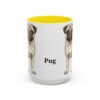15oz Pug Mug, Yellow, front view