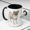 15oz Puggle Mug, Black, lifestyle photo