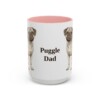 15oz-puggle-mug-dad-pink 15oz Puggle Dog Dad Mug, Pink, front view