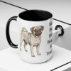 15oz-puggle-mug-humor-black-context-2 15oz Funny Puggle Mug, Black, lifestyle photo