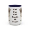 15oz-puggle-mug-humor-navy 15oz Funny Puggle Mug, Navy, front view