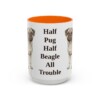 15oz-puggle-mug-humor-orange 15oz Funny Puggle Mug, Orange, front view