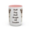 15oz-puggle-mug-humor-pink 15oz Funny Puggle Mug, Pink, front view