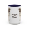 15oz Puggle Dog Mom Mug, Navy, front view