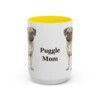 15oz Puggle Dog Mom Mug, Yellow, front view