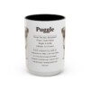 15oz Puggle Mug, Black, front view