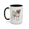 15oz Puggle Mug, Black, left side view