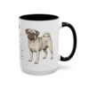 15oz Puggle Mug, Black, right side view