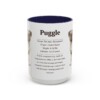 15oz Puggle Mug, Navy, front view