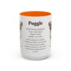 15oz Puggle Mug, Orange, front view