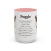 15oz Puggle Mug, Pink, front view