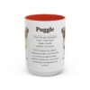 15oz Puggle Mug, Red, front view