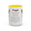 15oz Puggle Mug, Yellow, front view
