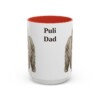 15oz Puli Dog Dad Mug, Red, front view