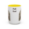 15oz Puli Dog Dad Mug, Yellow, front view