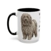 15oz Funny Puli Mug, Black, left side view