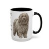15oz Funny Puli Mug, Black, right side view