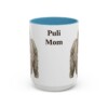 15oz Puli Dog Mom Mug, Light Blue, front view