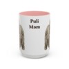 15oz Puli Dog Mom Mug, Pink, front view