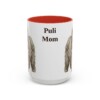 15oz Puli Dog Mom Mug, Red, front view