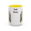 15oz Puli Dog Mom Mug, Yellow, front view