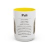 15oz Puli Mug, Yellow, front view