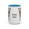15oz Pumi Dog Dad Mug, Light Blue, front view