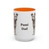 15oz Pumi Dog Dad Mug, Orange, front view